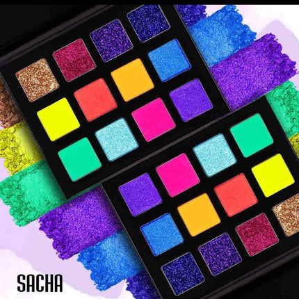 Sacha Cosmetics - 12pc Eyeshadow Pallette - (Ready To Fete)